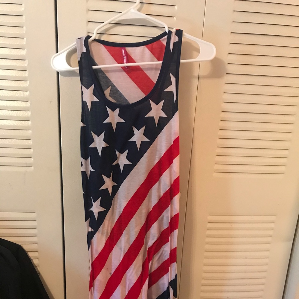 American Flag Print Dress